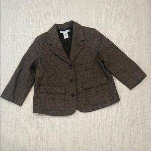 Classic Brown Kids Blazer with Elbow Patches